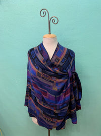 REVERSIBLE CASHMERE SHAWL W/LOOP -RAPTI FASHIONS