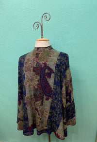 REVERSIBLE CASHMERE SHAWL W/LOOP -RAPTI FASHIONS