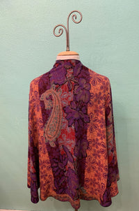 REVERSIBLE CASHMERE SHAWL W/LOOP -RAPTI FASHIONS