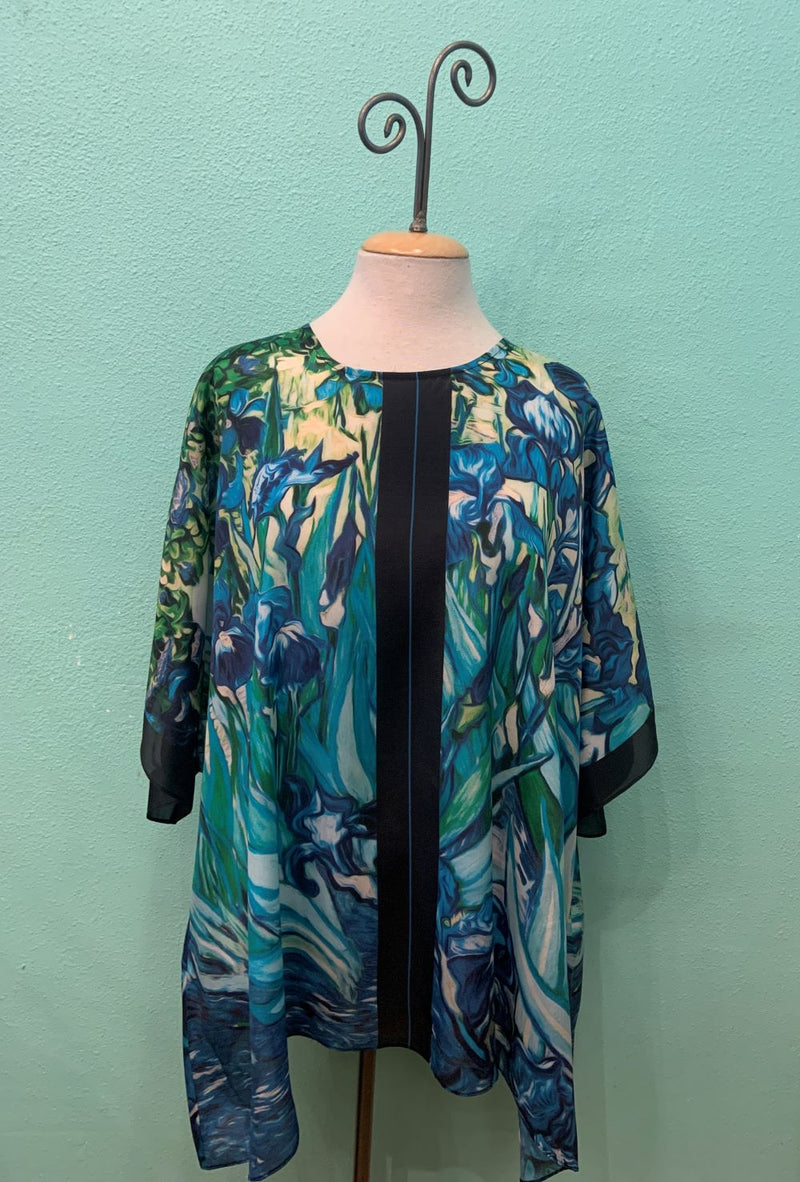 SILK TUNIC BLOUSE-ONE SIZE-COCOON HOUSE