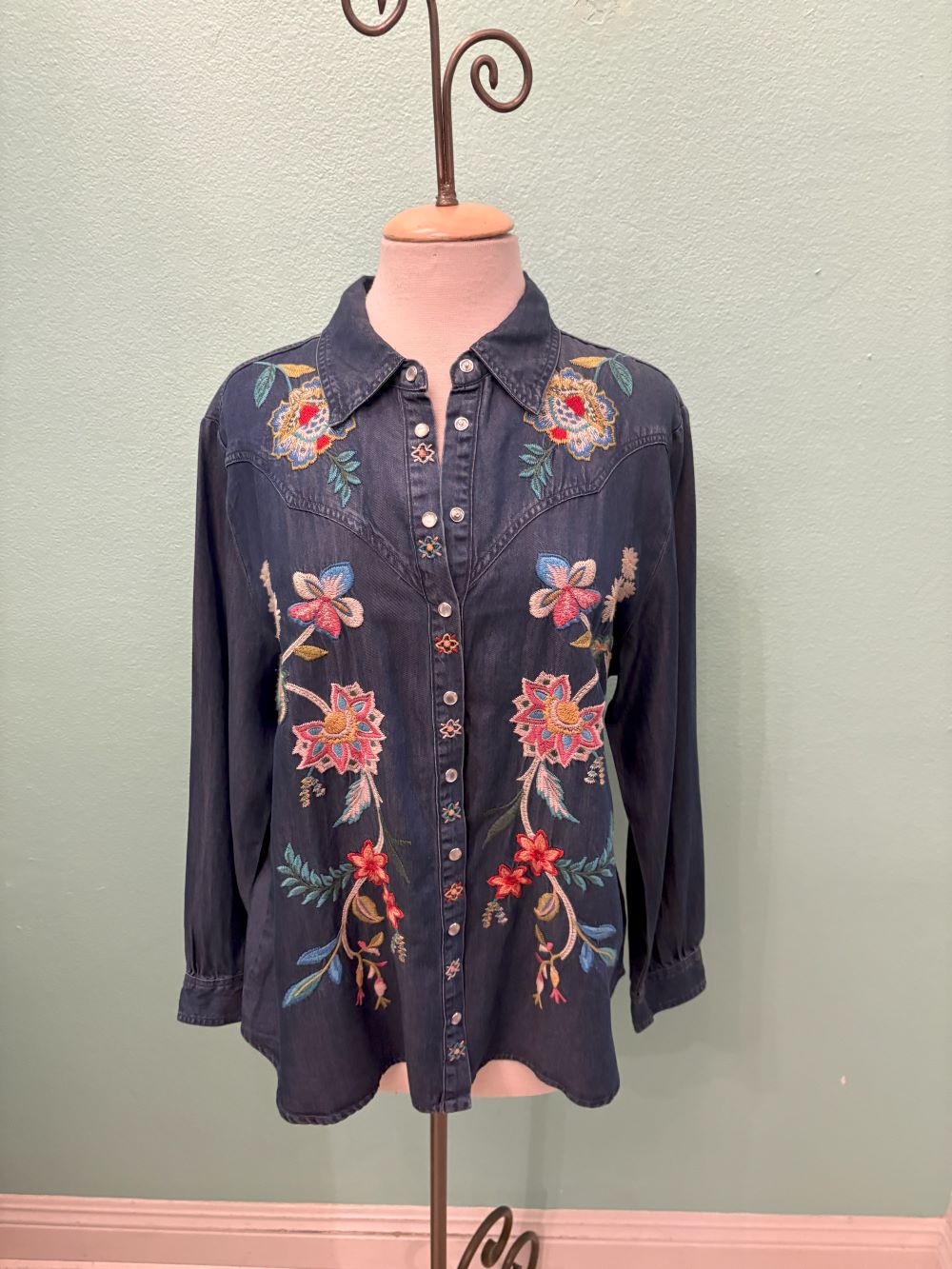 johnny was ginger silk blouse