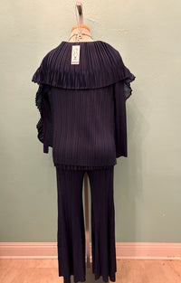 BLOSSOM PANT/TANK W/ COLLAR JACKET 3-PIECE-NAVY-JOURNEY
