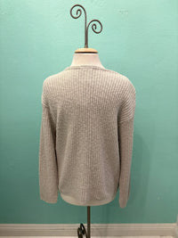 RIBBED 4 BUTTON CARDIGAN 100% COTTON-AVALIN