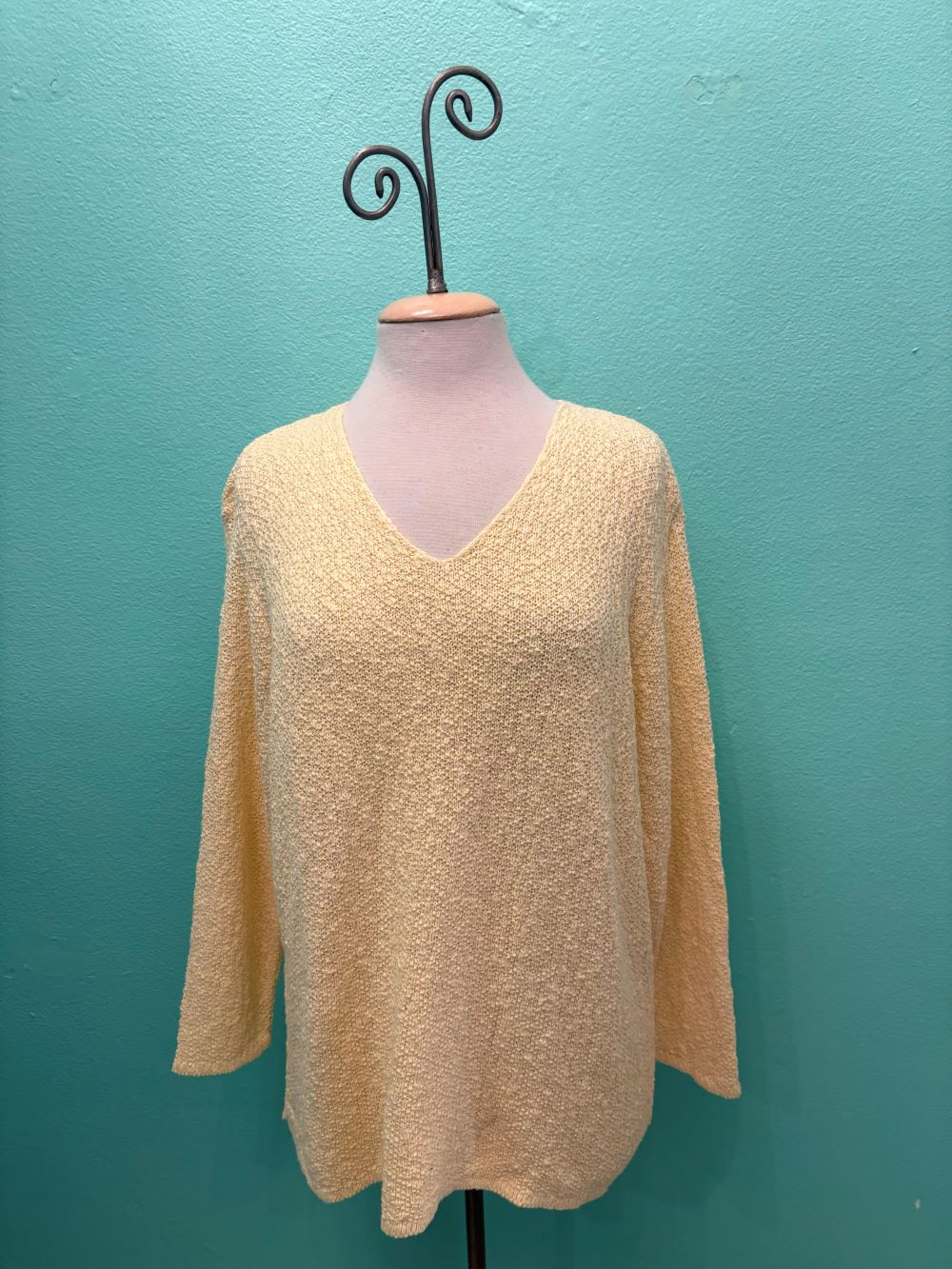 V-NECK SCRAMBLE KNIT 100% COTTON - AVALIN