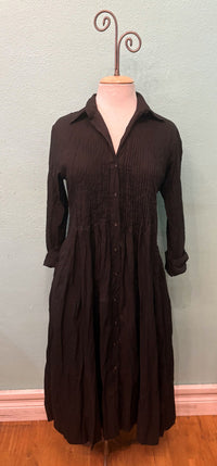 JOT DRESS NOIR SOLID-DRESS ADDICT