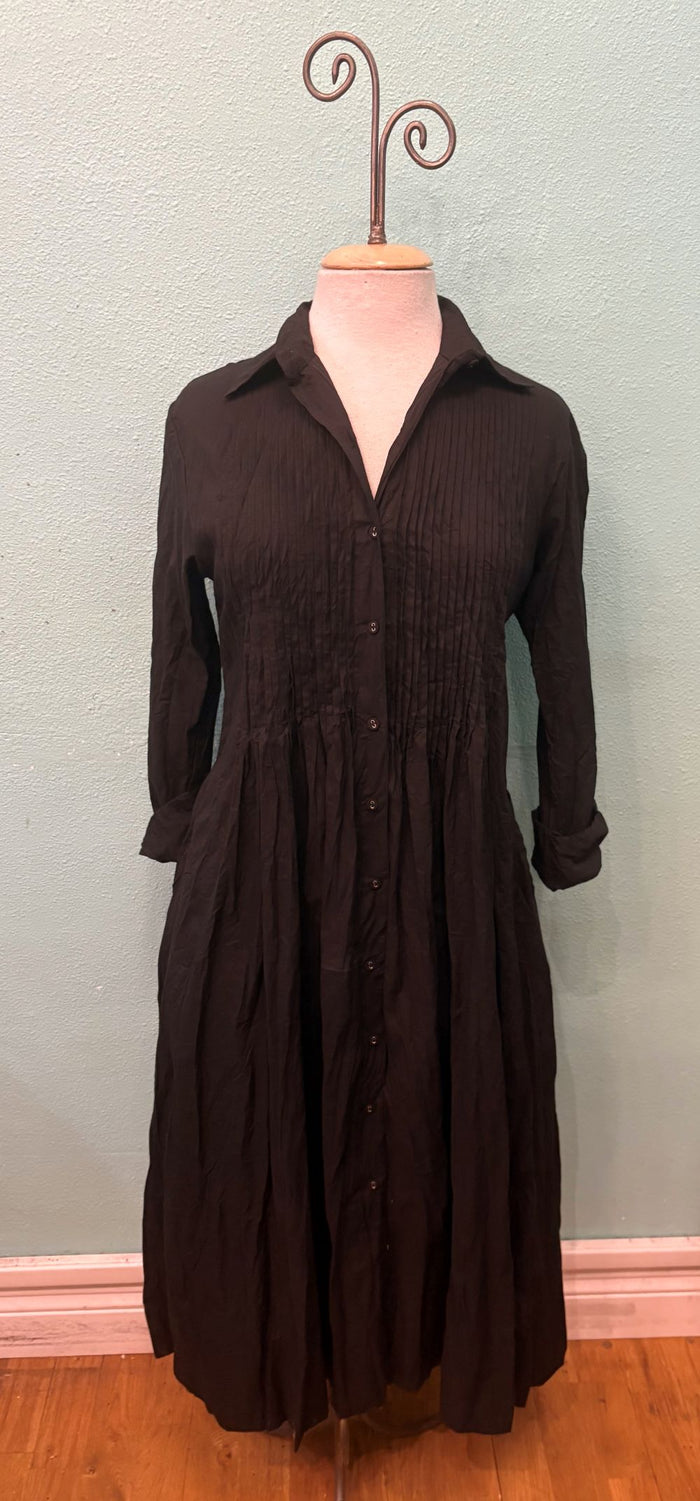 JOT DRESS NOIR SOLID-DRESS ADDICT