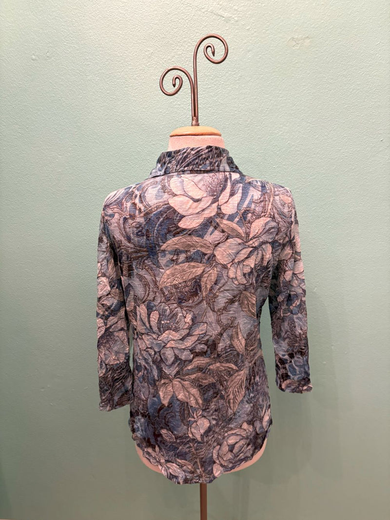 BRIAR 3/4 SLEEVE SNAP SHIRT-LEGER