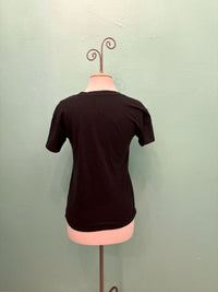 SHORT SLEEVE V-NECK BOXY TEE-BLACK-MODODOC