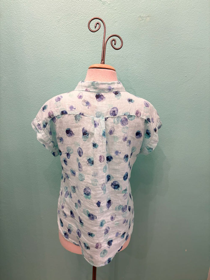 SHORT SLEEVE POCKET LINEN-FOUNTAIN-CUT LOOSE