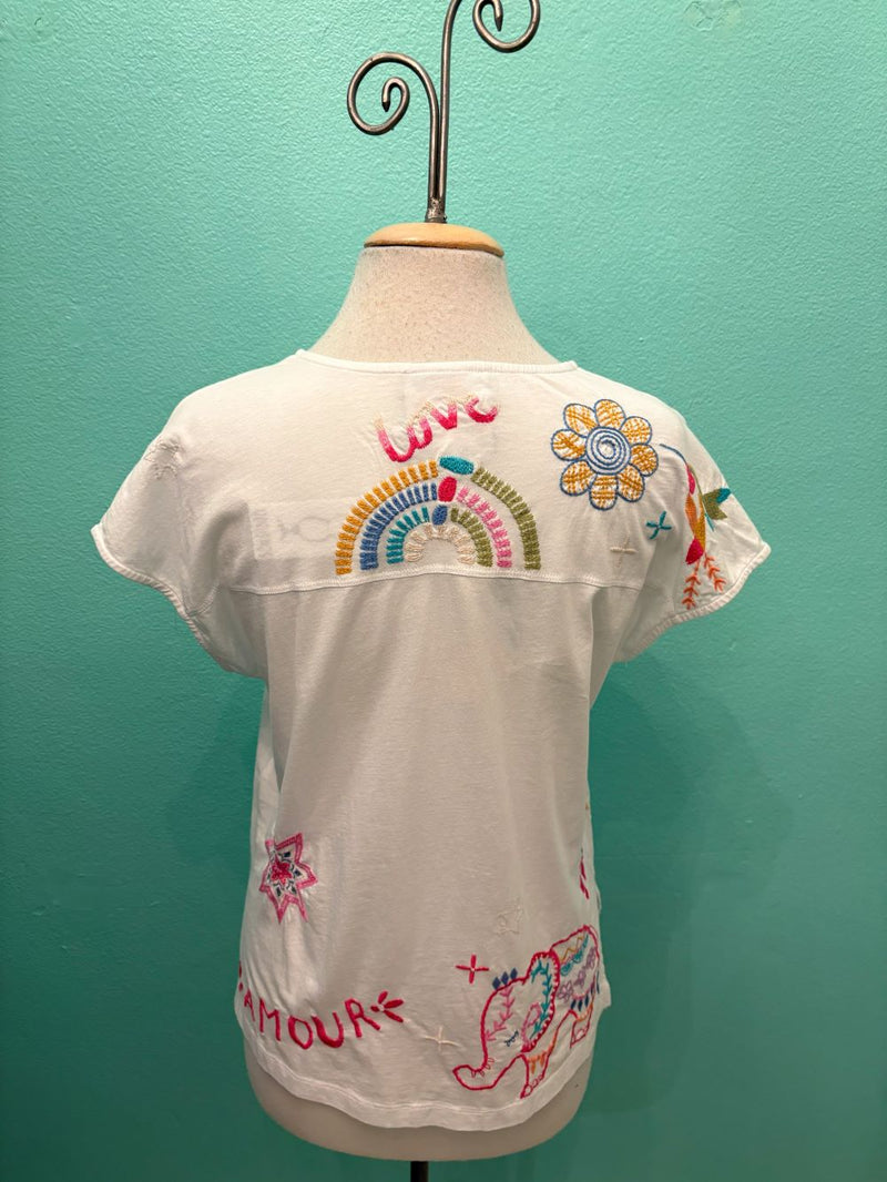 EASY PANELED V-NECK TEE-LOULIA-JOHNNY WAS