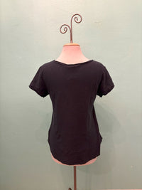 RAW EDGE V-NECK TEE-LIGHTS OUT-CUT LOOSE