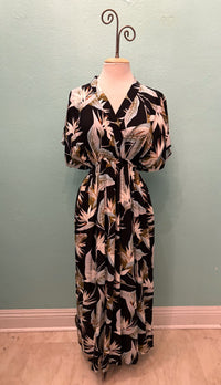 MAXI DRESS W/POCKETS-PERU-PINEAPPLES BY BALI BATIK