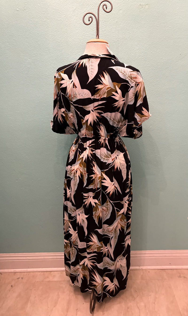 MAXI DRESS W/POCKETS-PERU-PINEAPPLES BY BALI BATIK