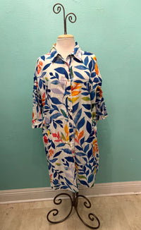 JIJI DRESS BLUE WHITE MULTI-DRESS ADDICT