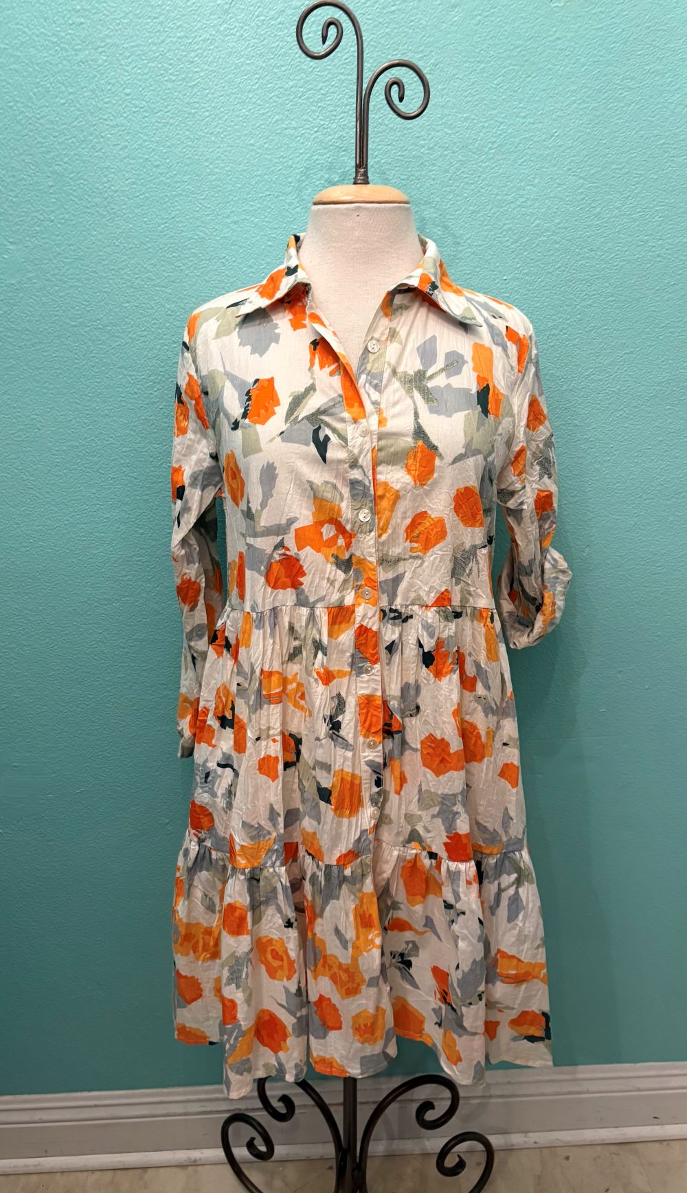 JUNE BUTTONDOWN POPPY FLORAL-DRESS ADDICT