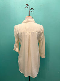 ROLL TAB PATCH POCKET TUNIC-MILK FROST-MODODOC