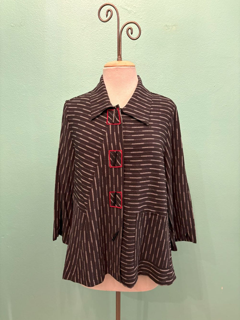 BLACK/SILVER CROP JACKET-MOONLIGHT