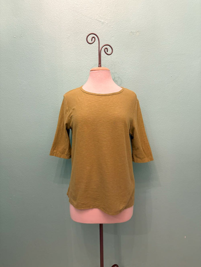ELBOW SLEEVE BOXY TEE-FROG-CUT LOOSE