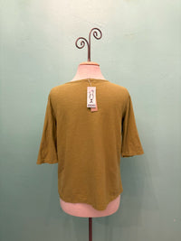 ELBOW SLEEVE BOXY TEE-FROG-CUT LOOSE