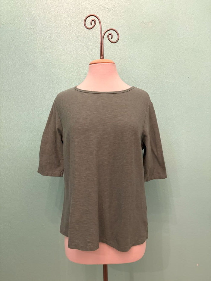 ELBOW SLEEVE BOXY TEE-SUCCULENT-CUT LOOSE