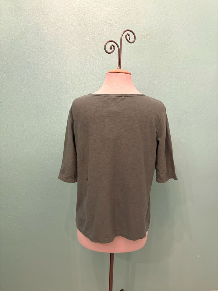 ELBOW SLEEVE BOXY TEE-SUCCULENT-CUT LOOSE