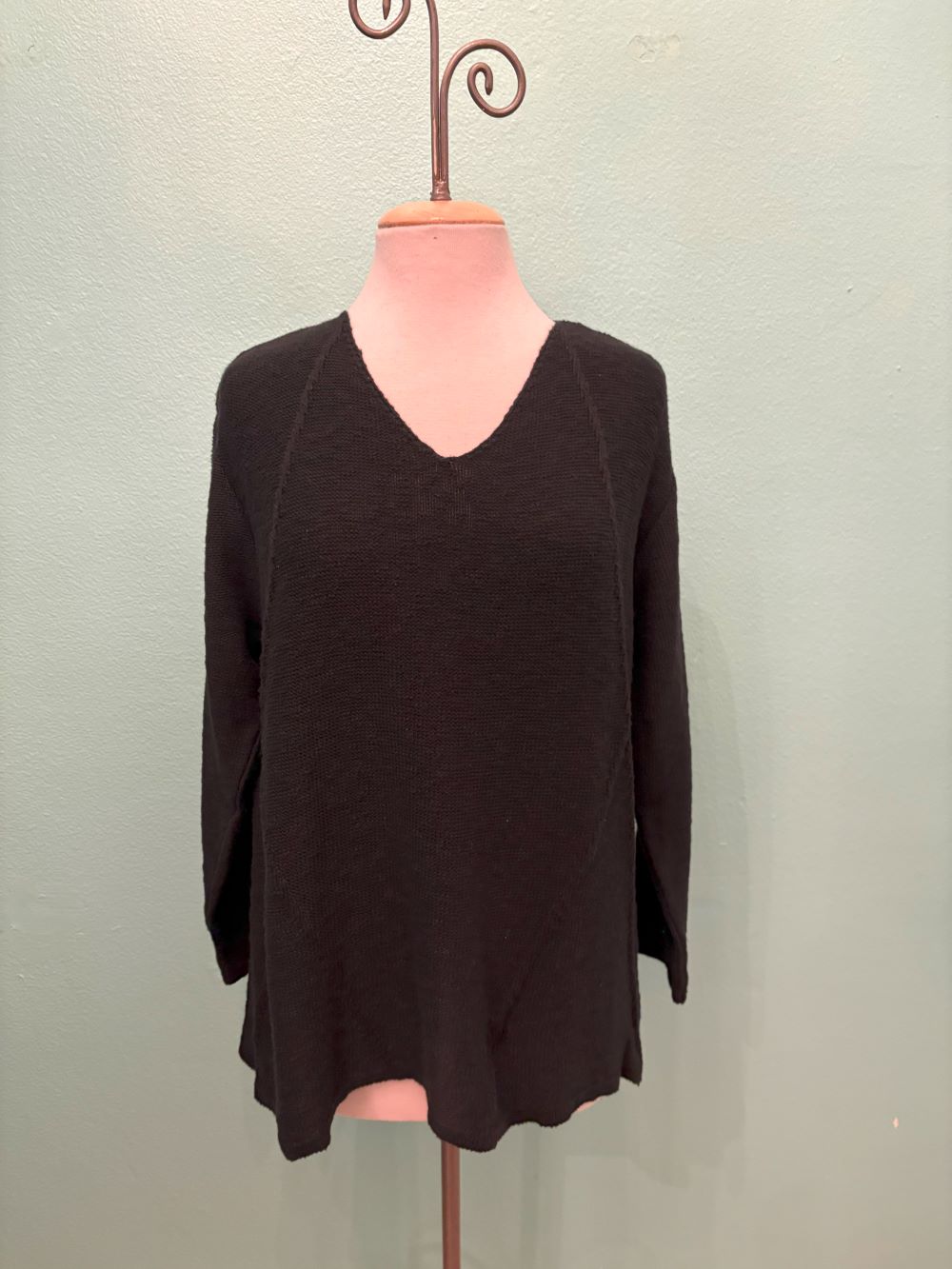 LONG SLEEVE V-NECK SWEATER 100% COTTON - AVALIN