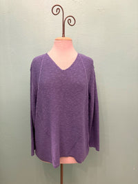 LONG SLEEVE V-NECK SWEATER 100% COTTON - AVALIN