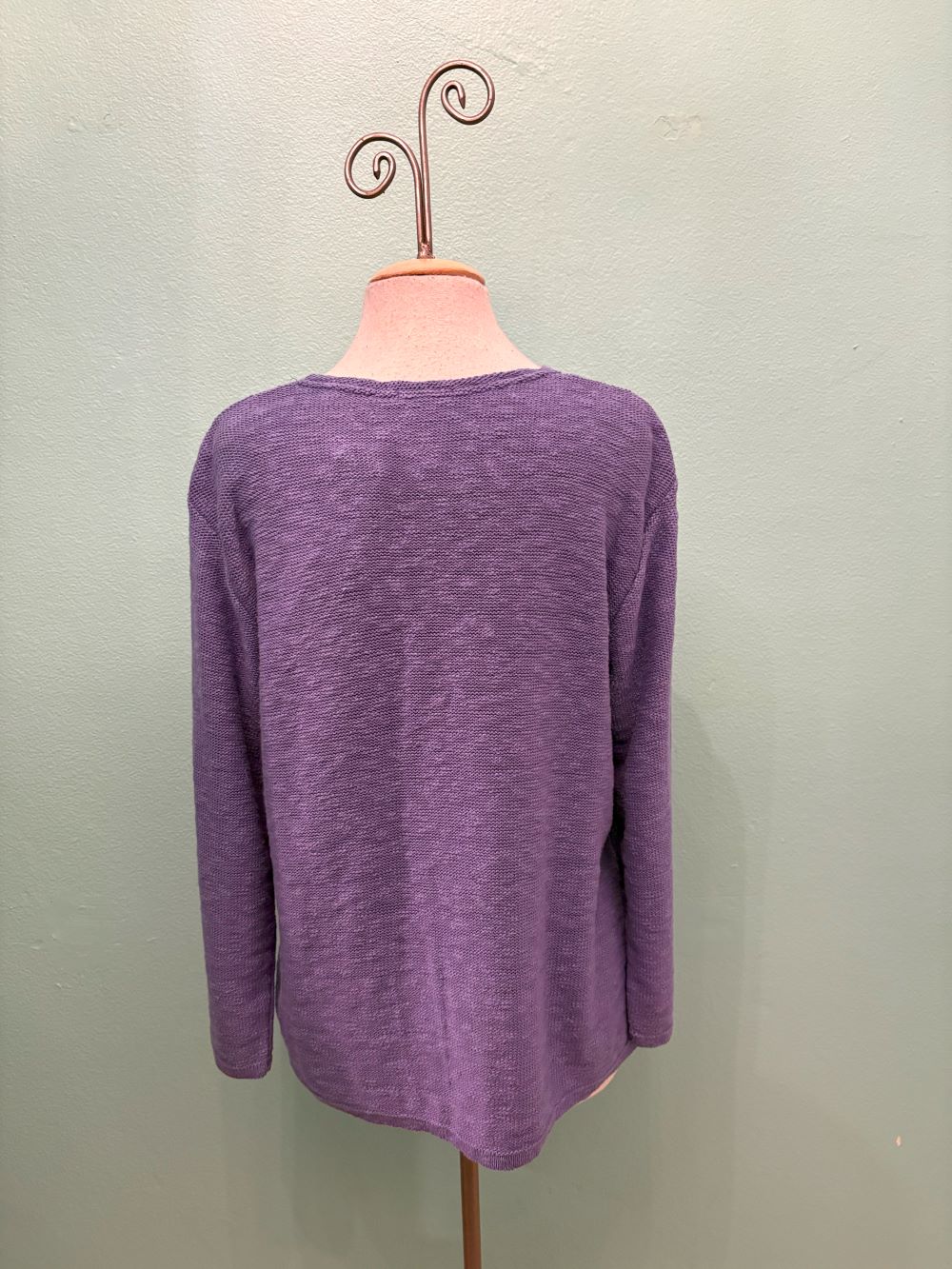 LONG SLEEVE V-NECK SWEATER 100% COTTON - AVALIN