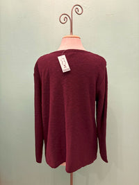 LONG SLEEVE V-NECK SWEATER 100% COTTON - AVALIN