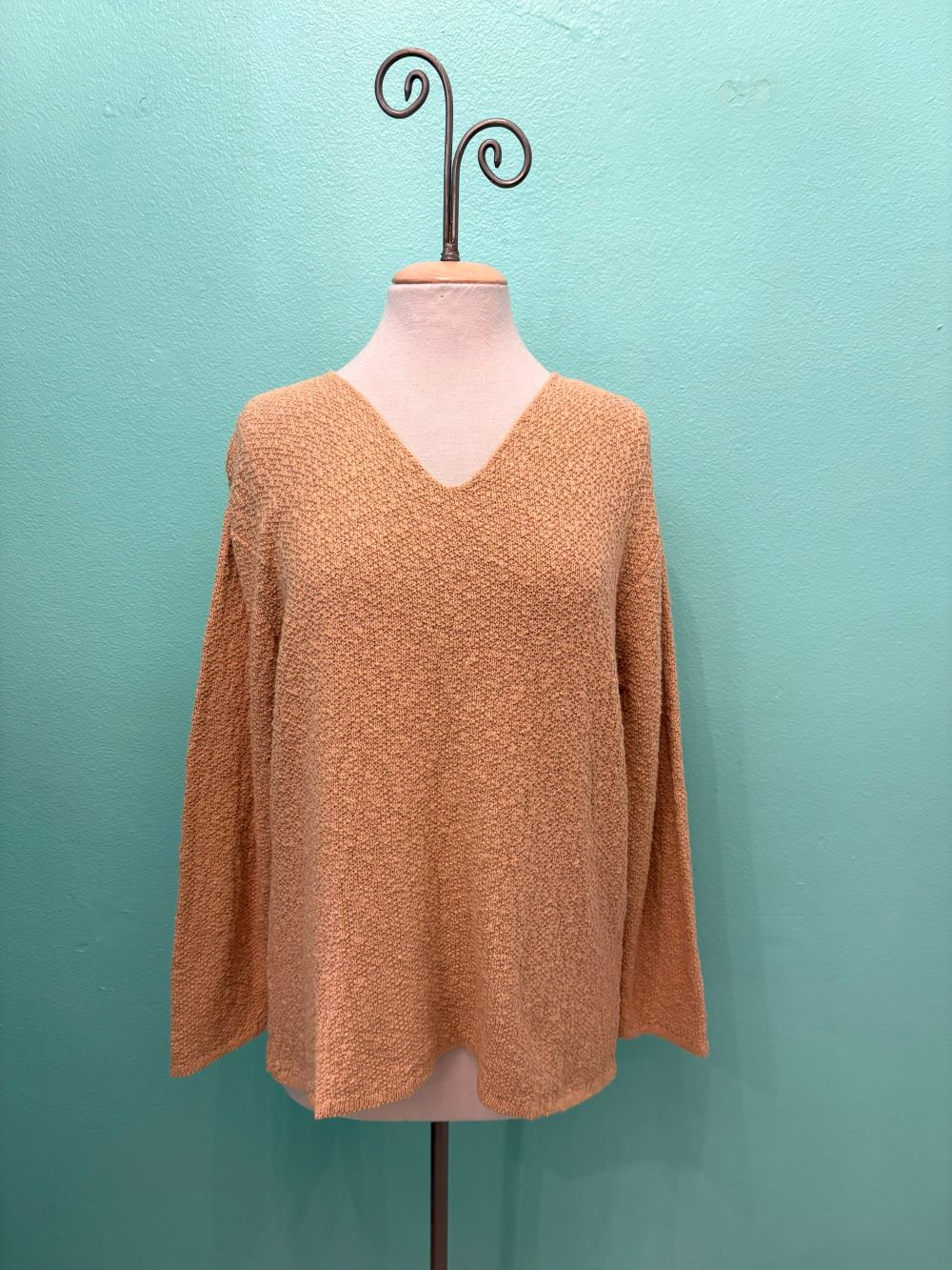 V-NECK SCRAMBLE KNIT 100% COTTON - AVALIN