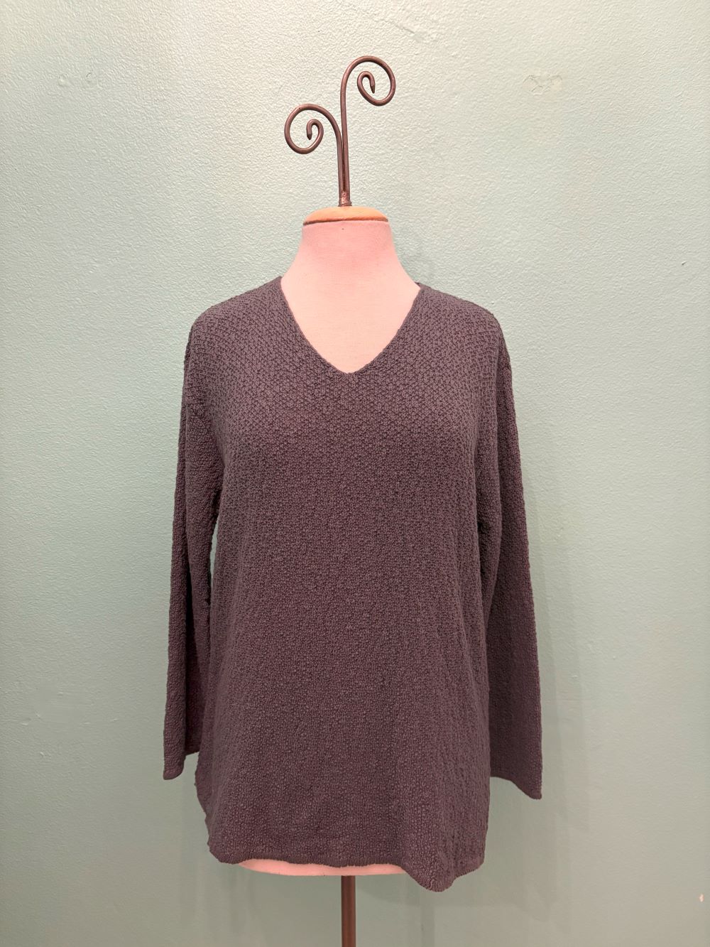V-NECK SCRAMBLE KNIT 100% COTTON - AVALIN