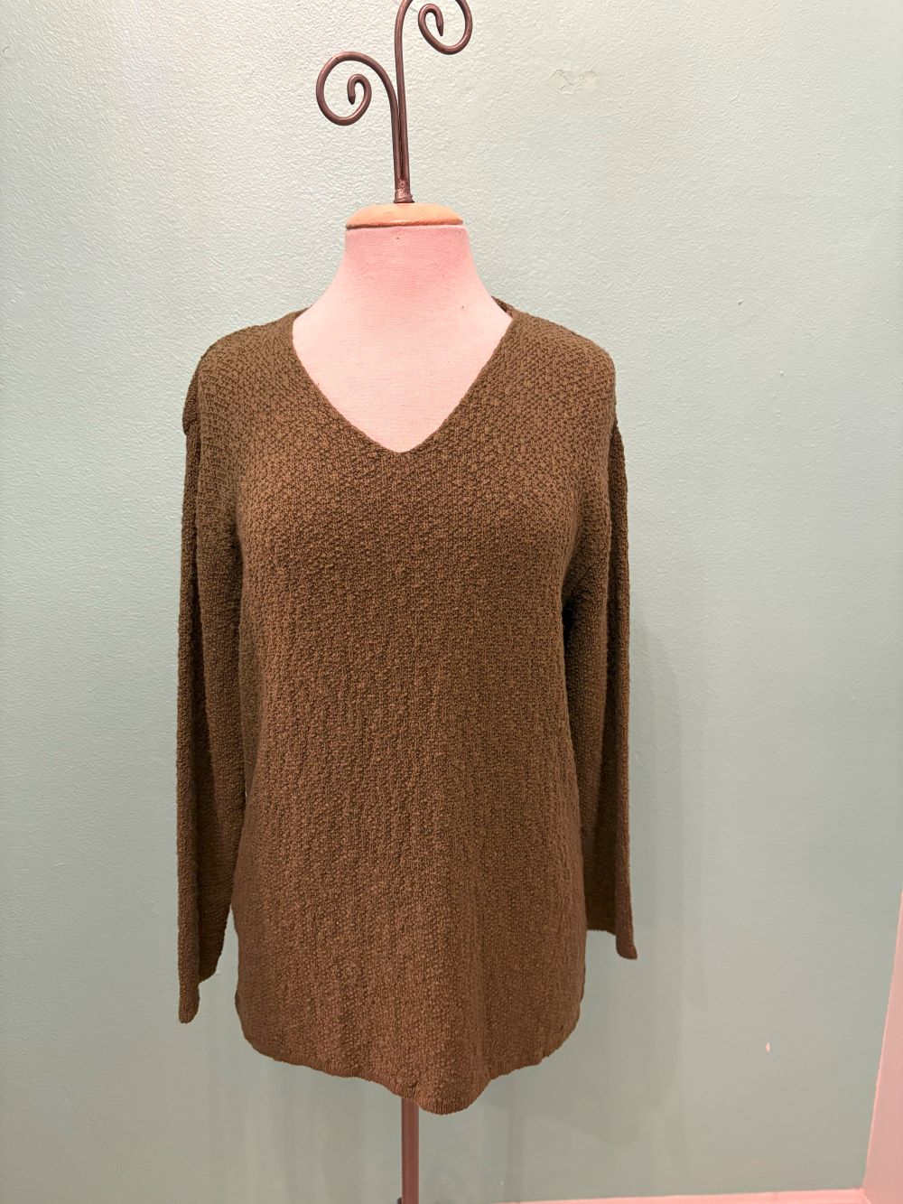 V-NECK SCRAMBLE KNIT 100% COTTON - AVALIN