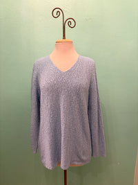 V-NECK SCRAMBLE KNIT 100% COTTON - AVALIN
