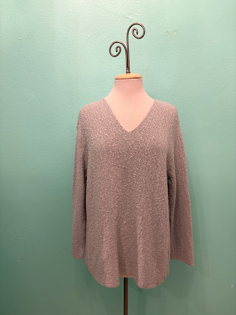 V-NECK SCRAMBLE KNIT 100% COTTON - AVALIN