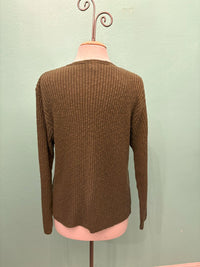 RIBBED 4 BUTTON CARDIGAN 100% COTTON-AVALIN