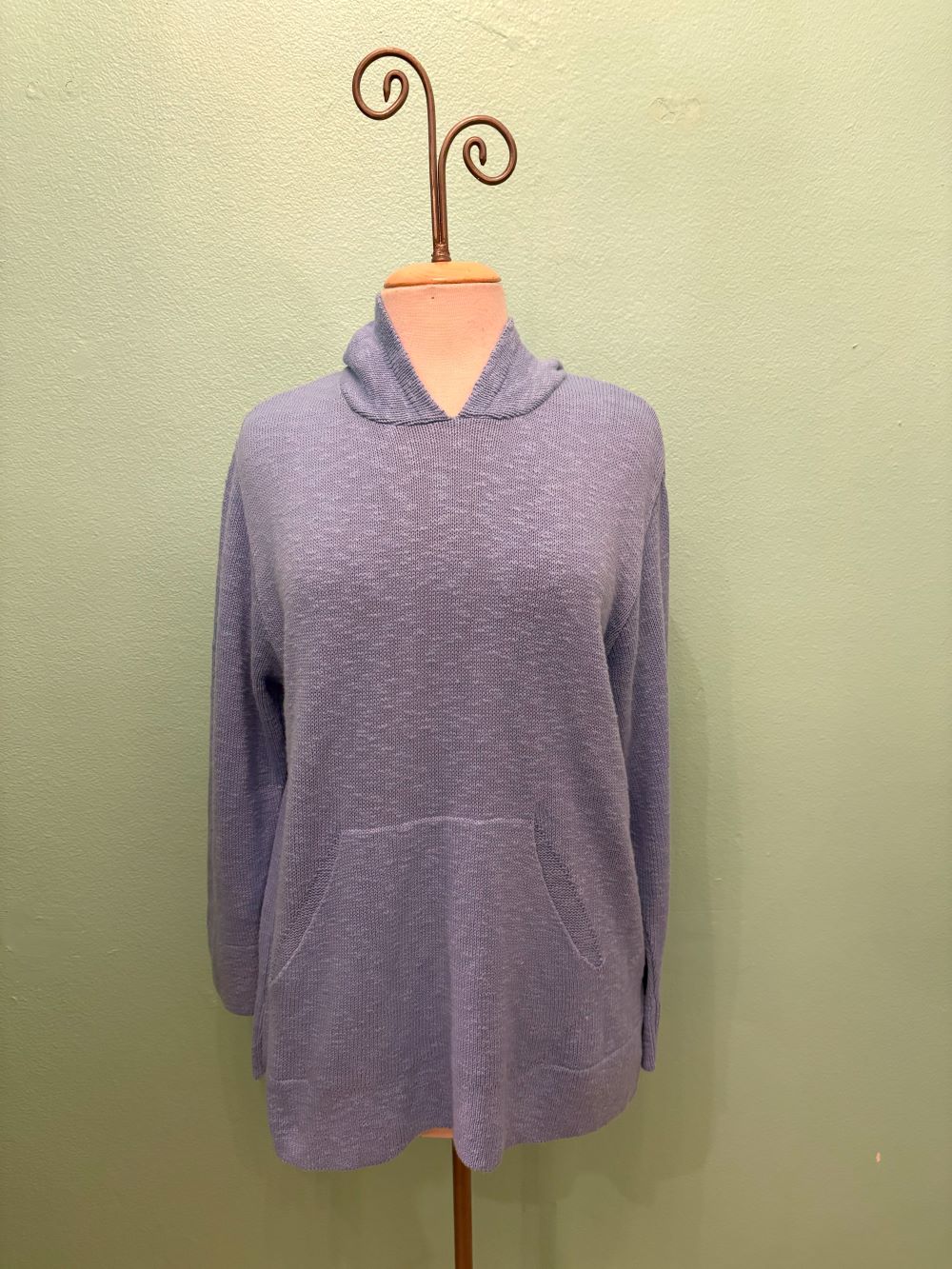 SLUB COTTON HOODIE WITH POCKET-AVALIN