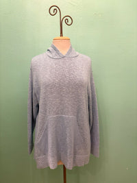 SLUB COTTON HOODIE WITH POCKET-AVALIN