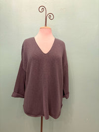 FAVORITE SWEATER V-NECK SLUB 100% COTTON - AVALIN
