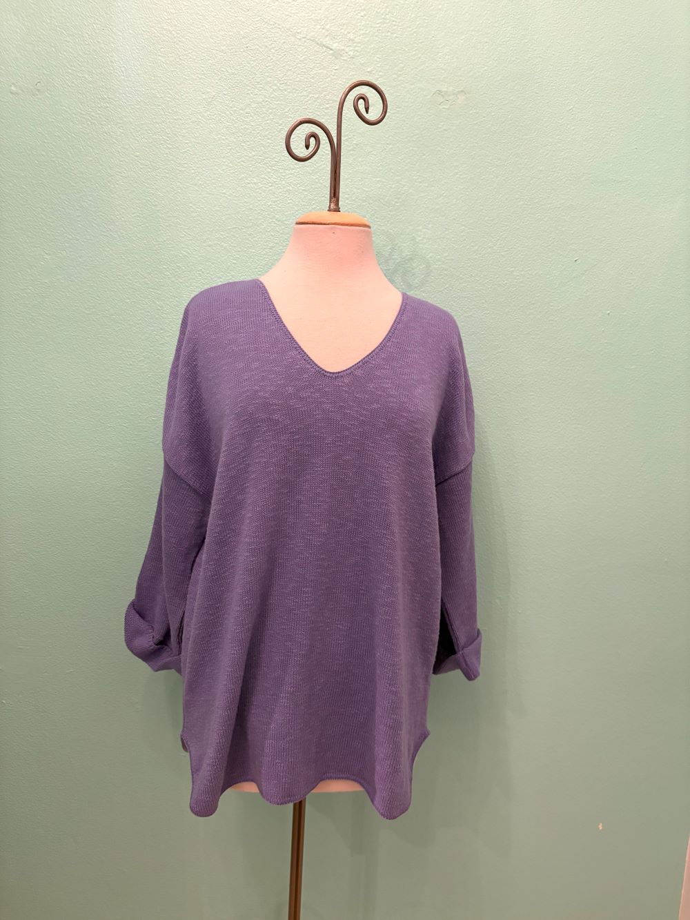 FAVORITE SWEATER V-NECK SLUB 100% COTTON - AVALIN