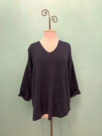 FAVORITE SWEATER V-NECK SLUB 100% COTTON - AVALIN