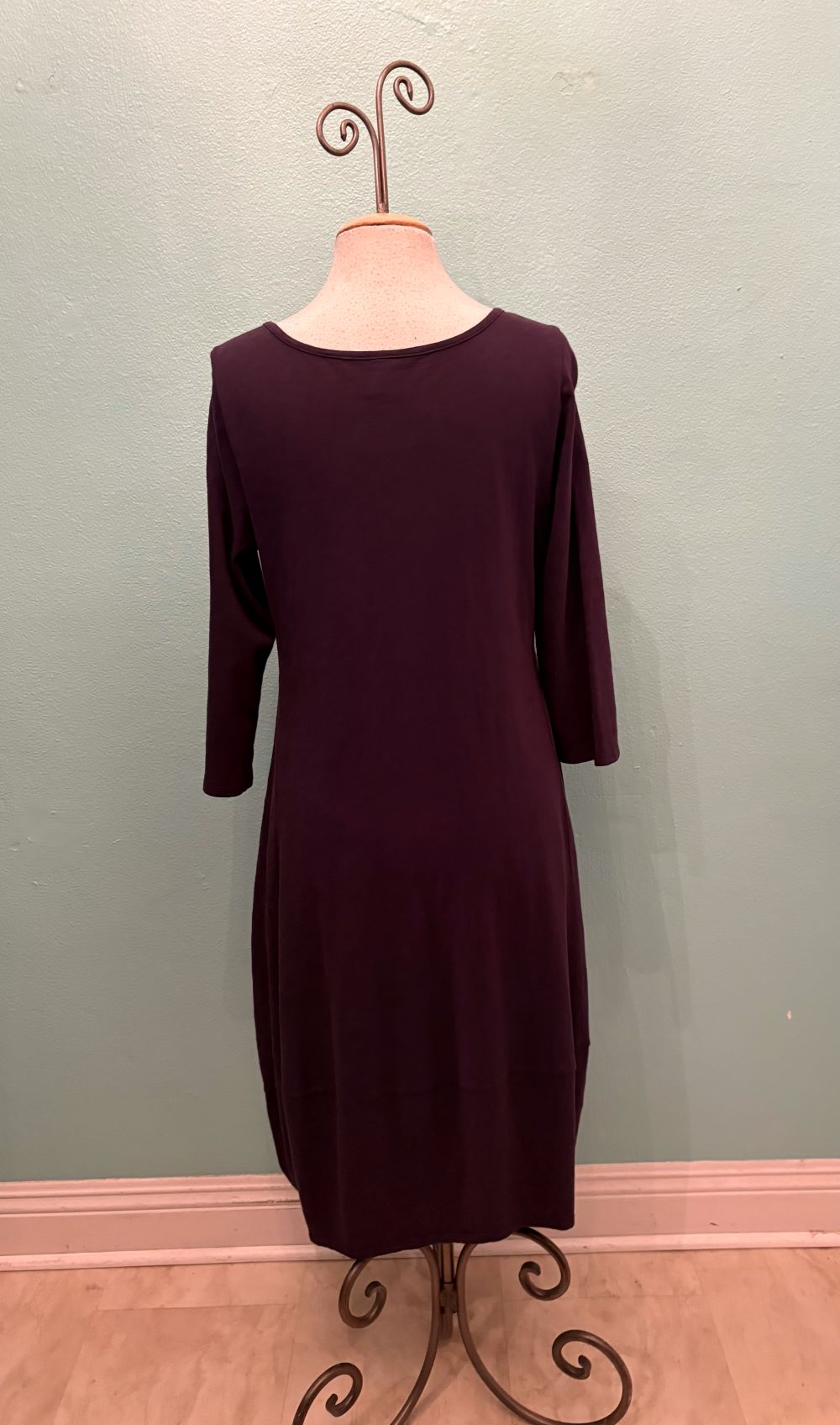 TULIP DRESS WITH POCKETS-BLACKBERRY-COTTON LANI