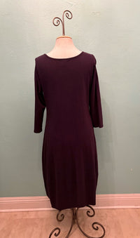 TULIP DRESS WITH POCKETS-BLACKBERRY-COTTON LANI