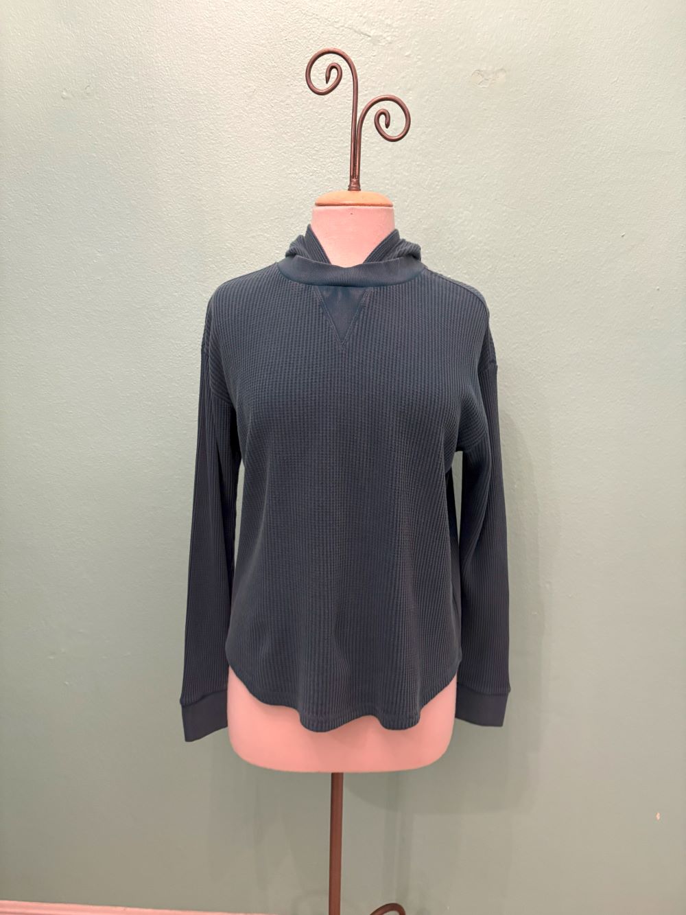 L/S WAFFLE HOODIE-FANTA-SEA-MODODOC