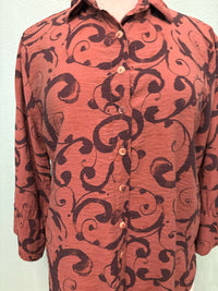 SWIRL CROP EASY SHIRT-COLA-CUT LOOSE