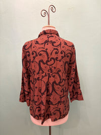 SWIRL CROP EASY SHIRT-COLA-CUT LOOSE