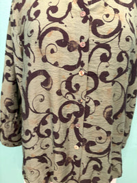 SWIRL CROP EASY SHIRT-SUCCULENT-CUT LOOSE