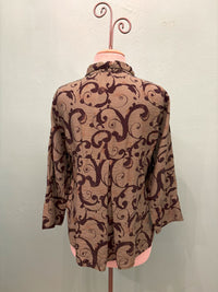 SWIRL CROP EASY SHIRT-SUCCULENT-CUT LOOSE