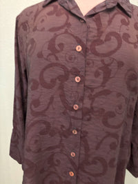 SWIRL CROP EASY SHIRT-ETAN-CUT LOOSE