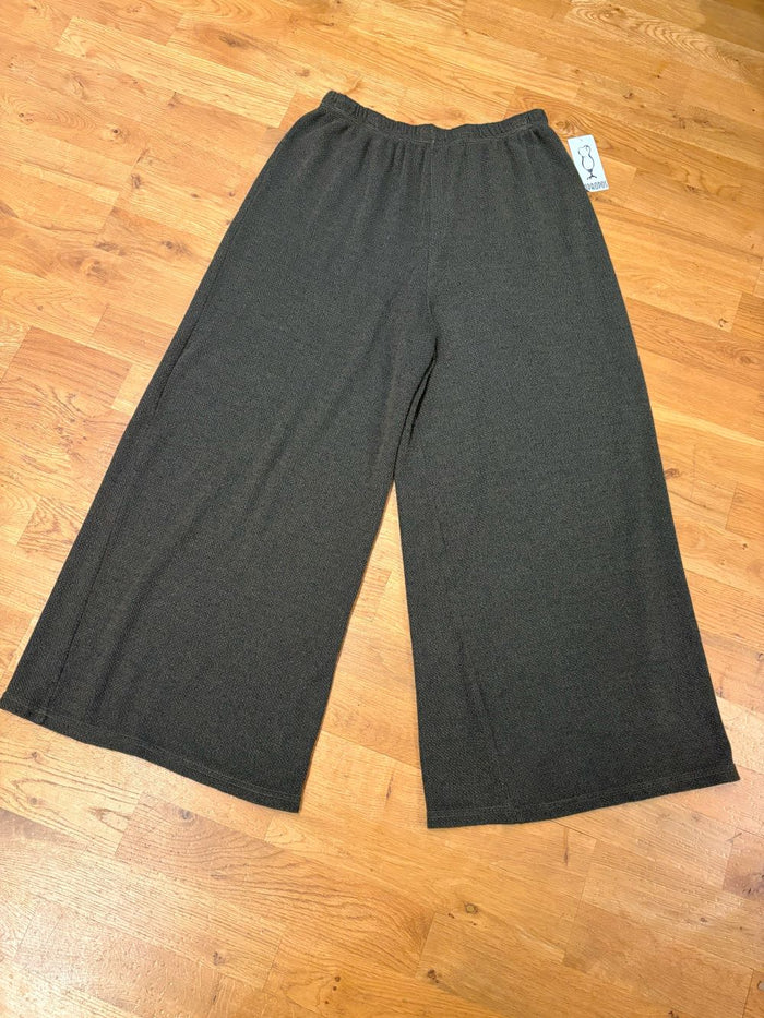 MARLED SWEATER KNIT CROP PANT-KELP-CUT LOOSE