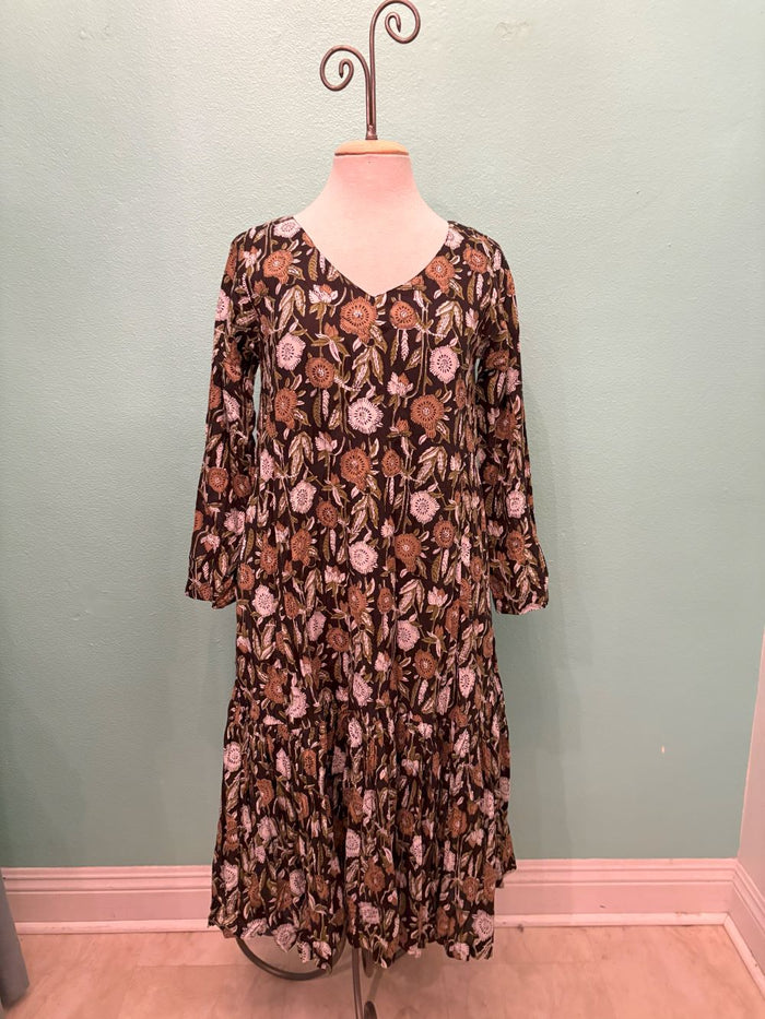 JOD DRESS CHOCOLATE FLORAL-DRESS ADDICT